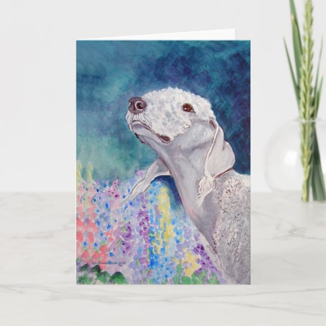 Cartes de voeux Bedlington Terrier (Devant)