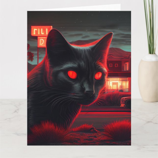 Cartes de vœux Black Cat (Devant)