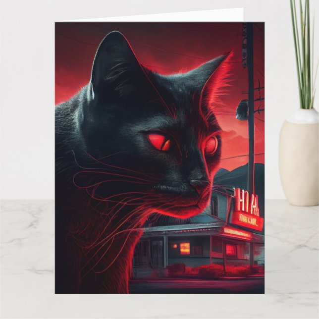 Cartes de vœux Black Cat (Devant)