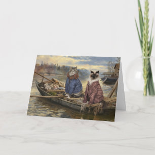 Cartes de vœux Chats de Rivière Rustique