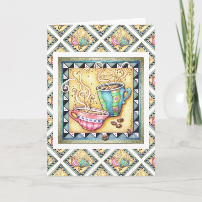 CARTES DE VOEUX - CHOUETTE ! L'ART DU CAFÉ (Devant)