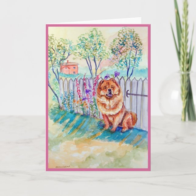Cartes de voeux Chow Chow (Devant)