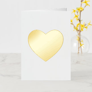Cartes de voeux Coeur Foil Gold ou Argent