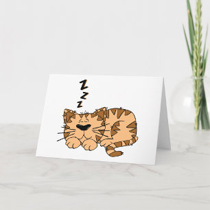 Cartes de voeux couchage de chats
