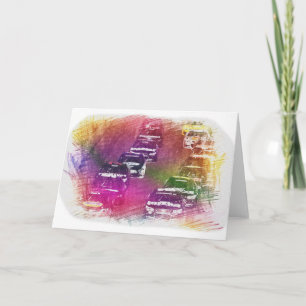 Cartes de voeux courantes de courses d'automobiles