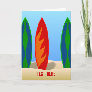 Cartes de voeux customisées de surf
