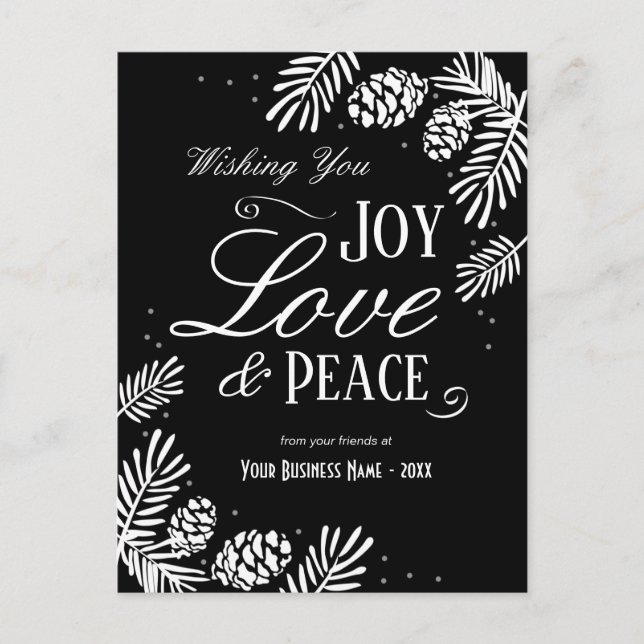 Cartes de voeux d'affaires des succursales de pin  (Devant)