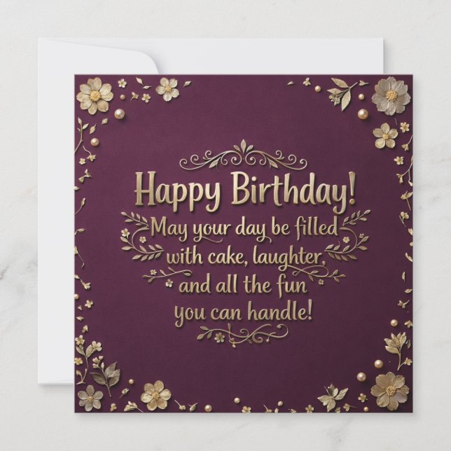 Cartes de vœux d'anniversaire  (Devant)