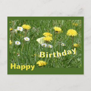 Cartes de voeux d'anniversaire Champ d'herbe Pisse