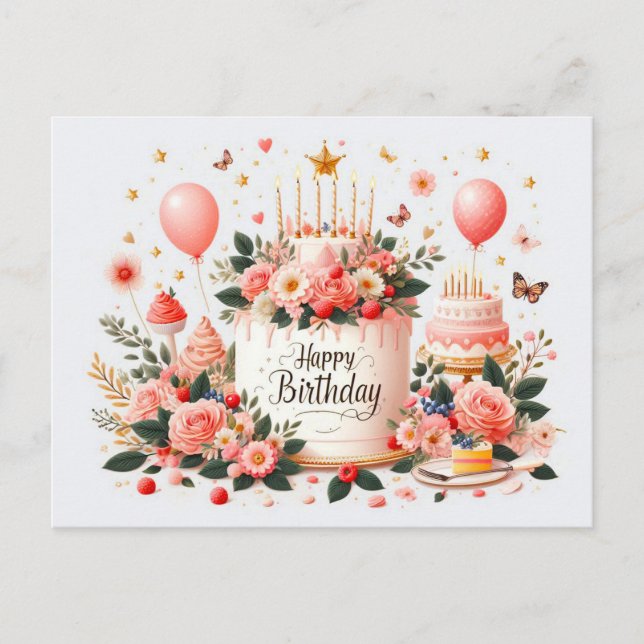 Cartes de voeux d'anniversaire heureuses (Devant)