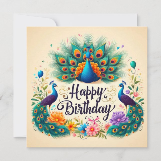 Cartes de voeux d'anniversaire heureuses (Devant)