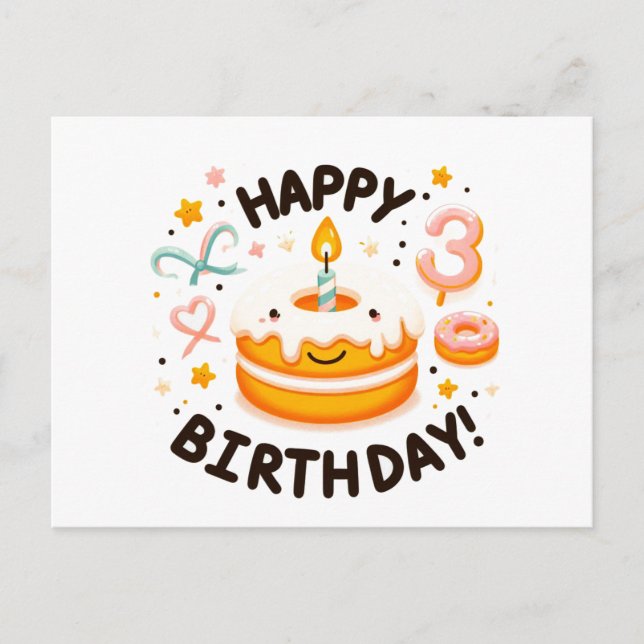 Cartes de voeux d'anniversaire heureuses (Devant)