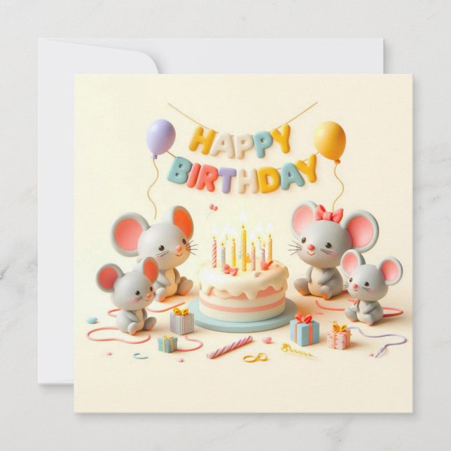 Cartes de voeux d'anniversaire heureuses (Devant)
