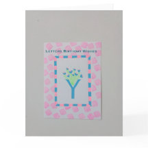 Cartes de vœux d'anniversaire Lettres 
