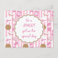 Cartes de vœux d'anniversaire pour filles roses Co