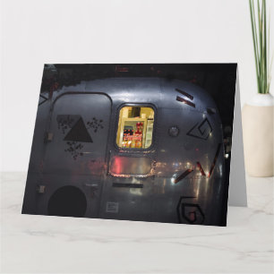 CARTES DE VOEUX D'ANNIVERSAIRE RÉTRO CAMPER CARAVA