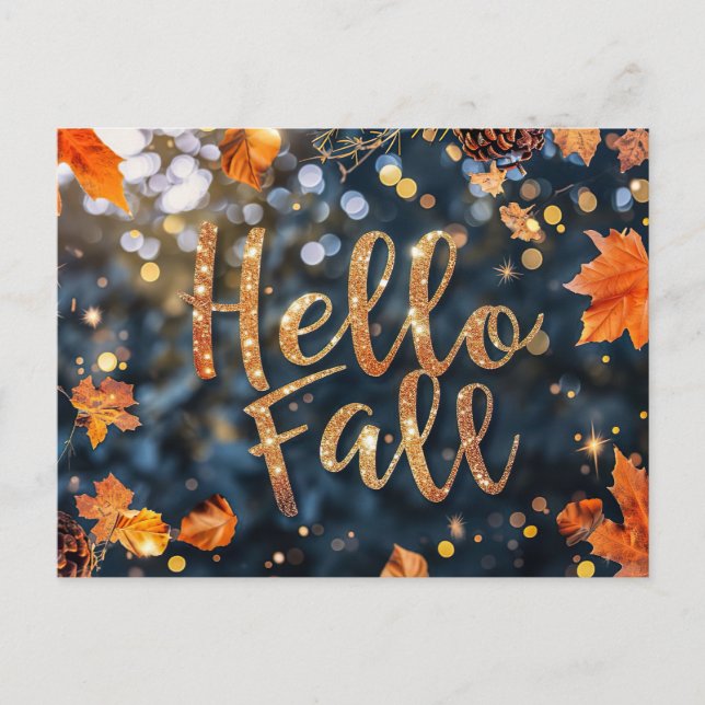 Cartes de vœux d'automne avec citrouilles et fleur (Devant)