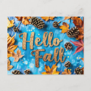 Cartes de vœux d'automne avec citrouilles et fleur