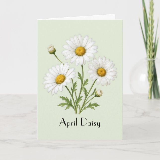 Cartes de vœux d'avril Daisy (Devant)