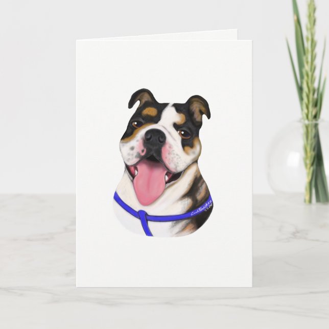 Cartes de voeux de bouledogue (Devant)