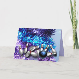 Cartes de voeux de Bowling personnalisées