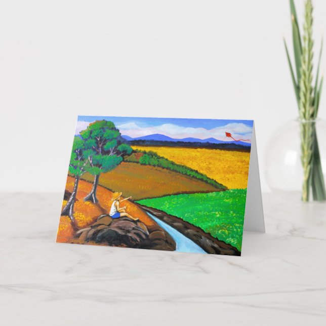 Cartes de voeux de cerfs-volants (Devant)