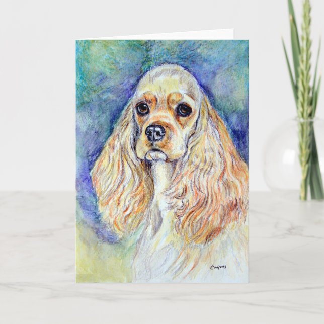 Cartes de voeux de Cocker Spaniel (Devant)