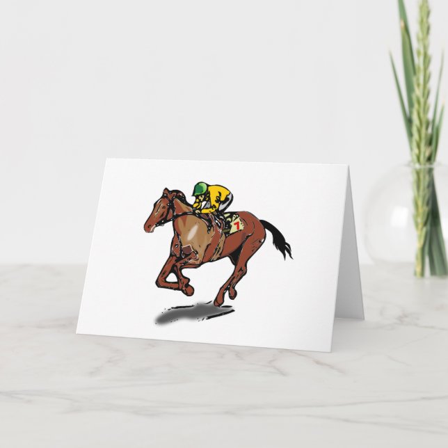 Cartes de voeux de course à cheval (Devant)