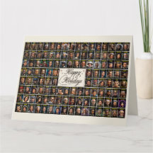 Cartes de vœux de fêtes joyeuses des héros de l'hi