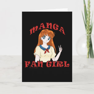 Cartes de voeux de fille de fan de Manga