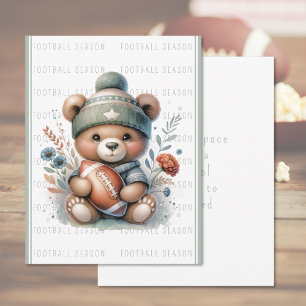 Cartes De Voeux De Football D'Ours Sur Mesure