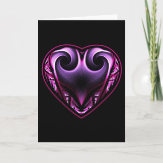 Cartes de voeux de fractale de coeur de Taureau