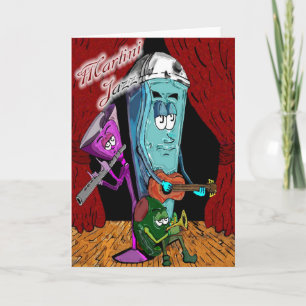 Cartes de voeux de jazz de Martini