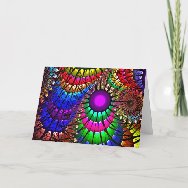 CARTES DE VOEUX DE JUNGLE D'ARC-EN-CIEL (Devant)