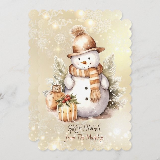 Cartes de vœux de la famille Name (Devant / Derrière)