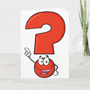 Cartes de voeux de la marque de questions rouge