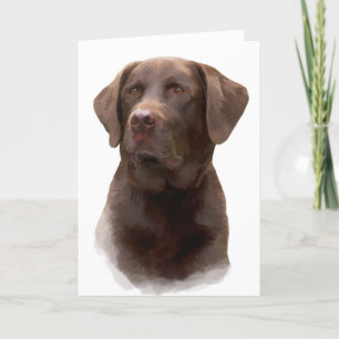Cartes de voeux de labrador retriever de chocolat
