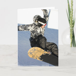 Cartes de voeux de lancement de surf des neiges