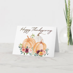 Cartes de voeux de l'automne avec citrouilles et f