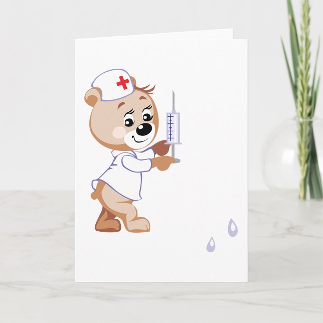Cartes de voeux de l'infirmière de l'ours Teddy (Créateur téléchargé)