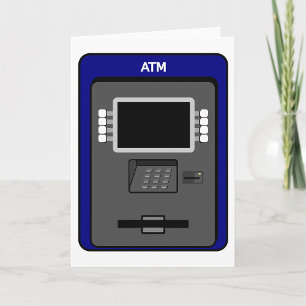 Cartes de voeux de machine ATM