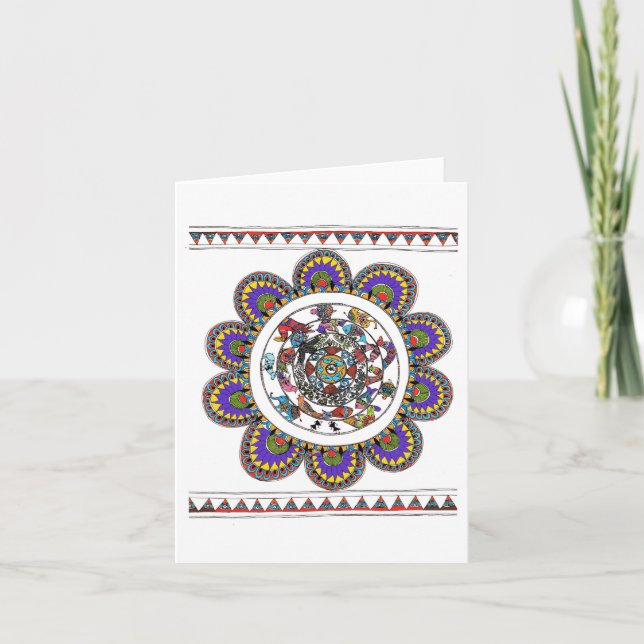 Cartes de voeux de mandala (Devant)