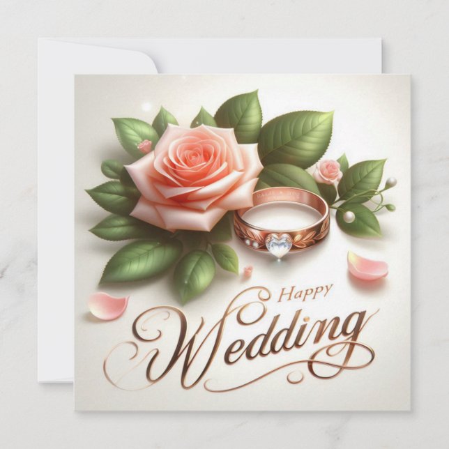 Cartes de vœux de mariage  (Devant)