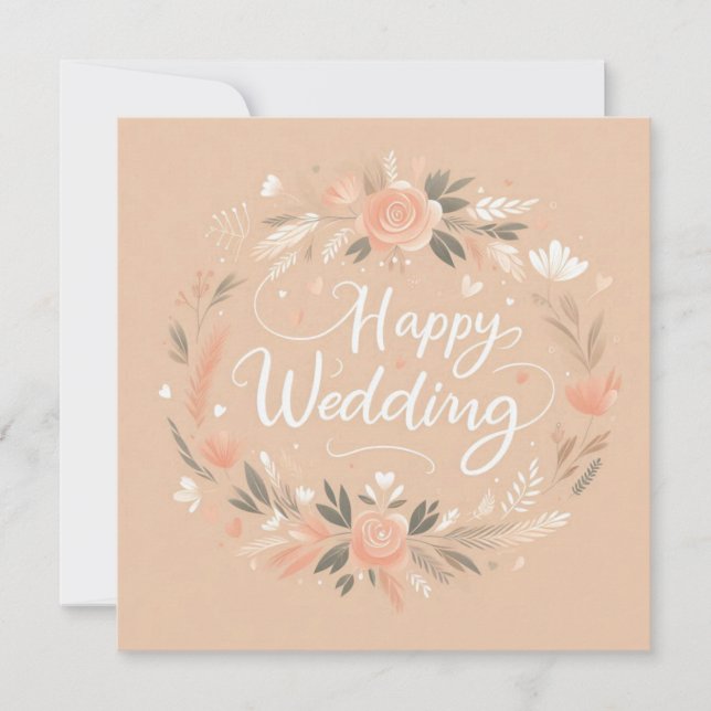 Cartes de vœux de mariage  (Devant)