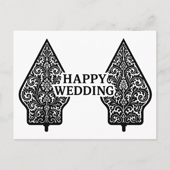 Cartes de vœux de mariage heureuses  (Devant)