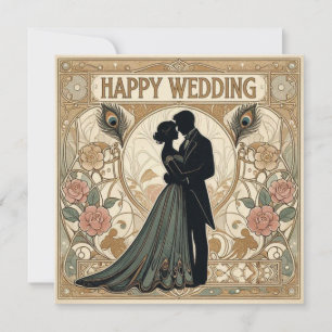 Cartes de vœux de mariage heureux