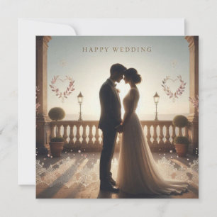 Cartes de vœux de mariage heureux