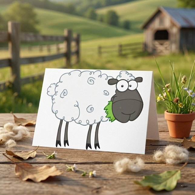 Cartes de vœux de mouton laineux (Créateur téléchargé)