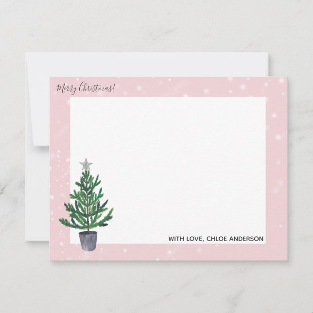 Cartes de vœux de Noël avec sapin pour les fêtes (Devant)