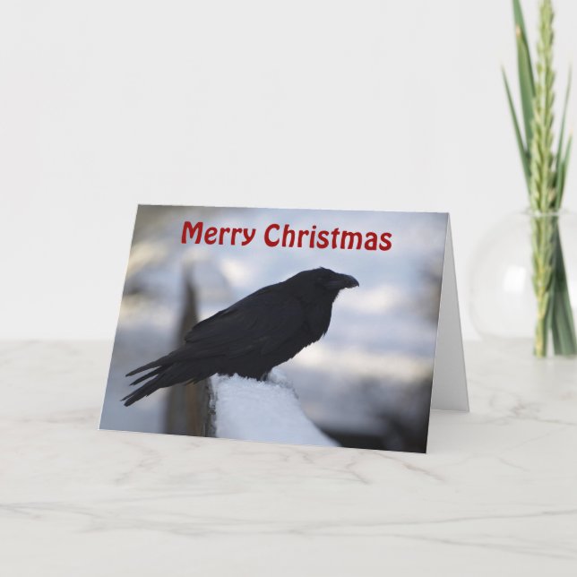 Cartes de voeux de Noël Corbeau (Devant)